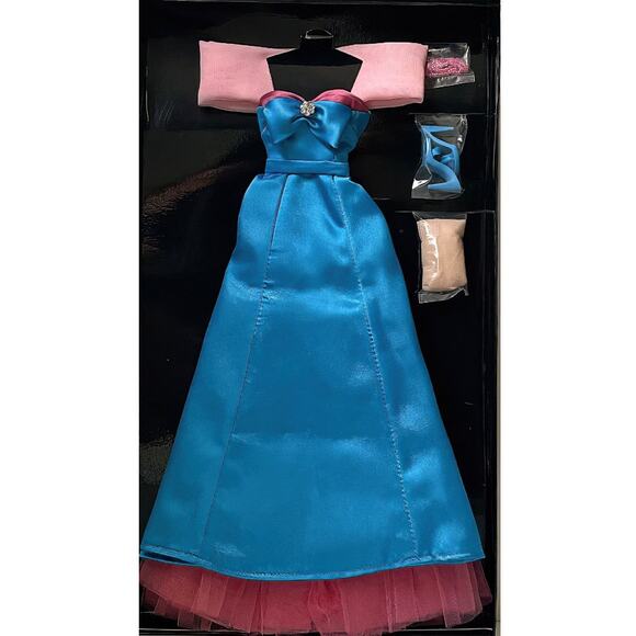 1995 Ashton Drake Gene Marshall “Blue Evening” Bright Blue & Pink Gown Ensemble - Picture 3 of 7